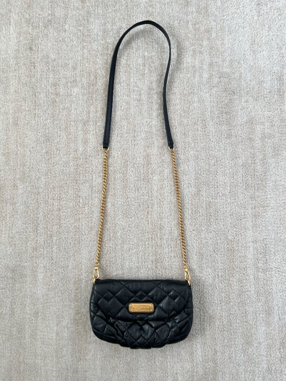 Marc by Marc Jacobs Quilted Black Leather Crossbody Bag